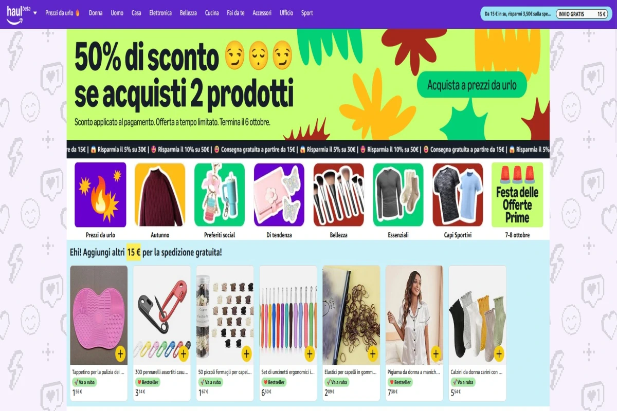 Guerra dei prezzi Amazon lancia HAUL e SFIDA Temu e Shein con un listino mai visto in Italia (1)